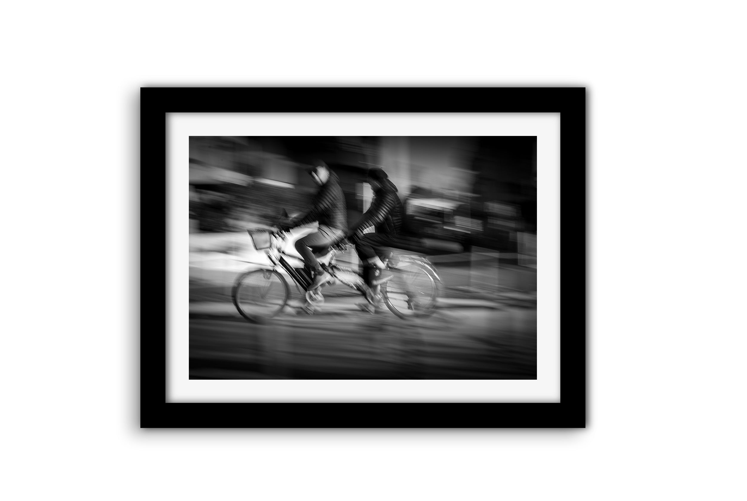 Affiche Tandem en Mouvement – Photo Noir et Blanc Artistique