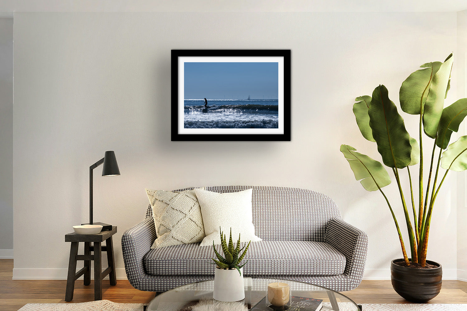 Affiche Paddle dans les Vagues – Photo Déco Mer Lumineuse