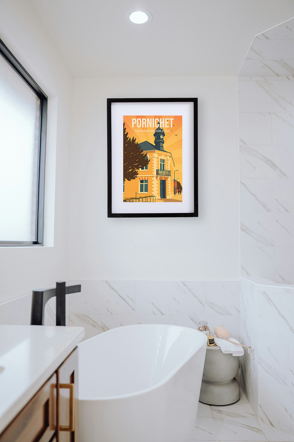 Affiche Pornichet – Ancienne Mairie 1912 | Poster Vintage Architecture
