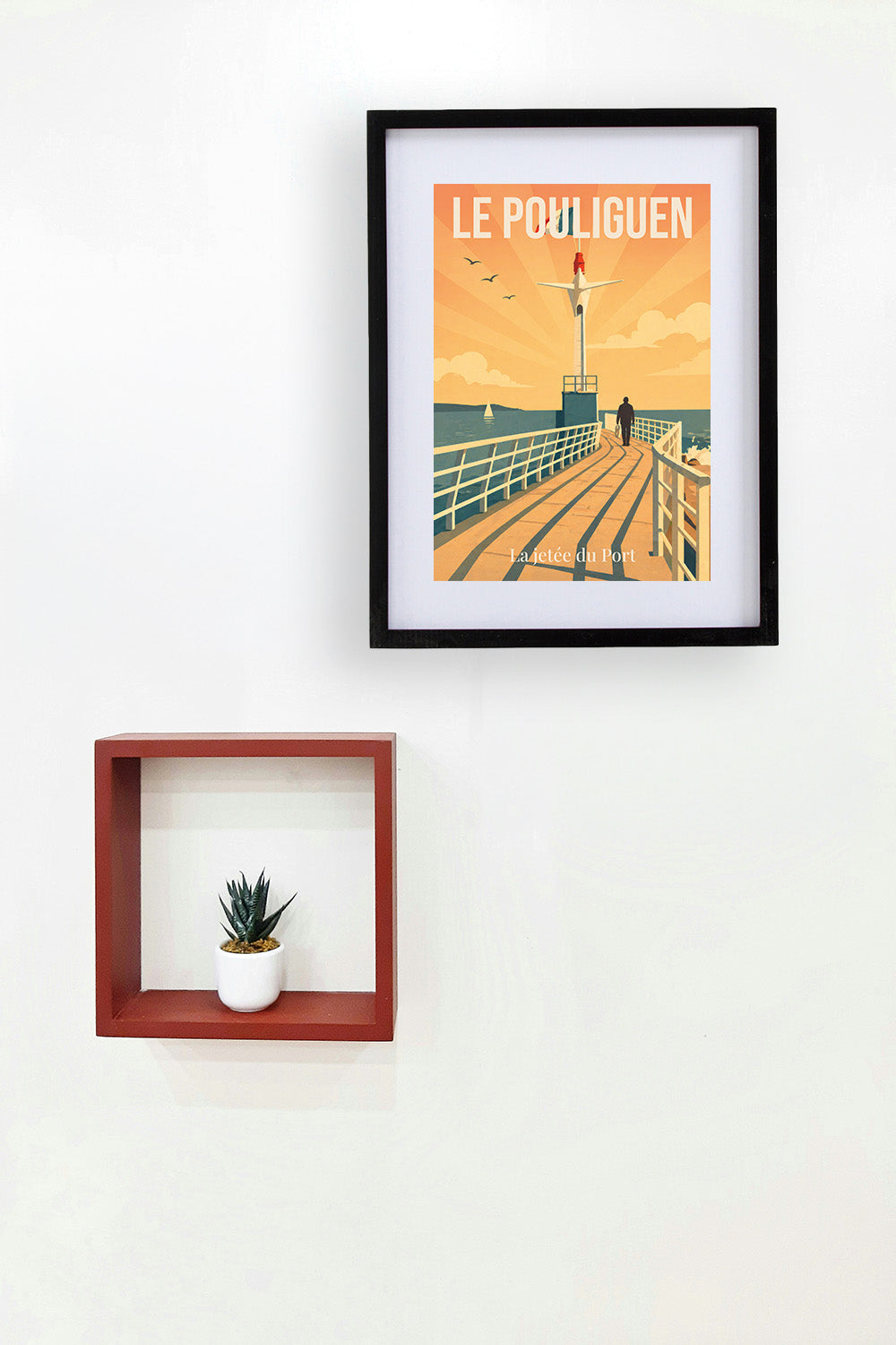 Affiche Le Pouliguen – Jetée du Port | Poster Vintage Côte Atlantique