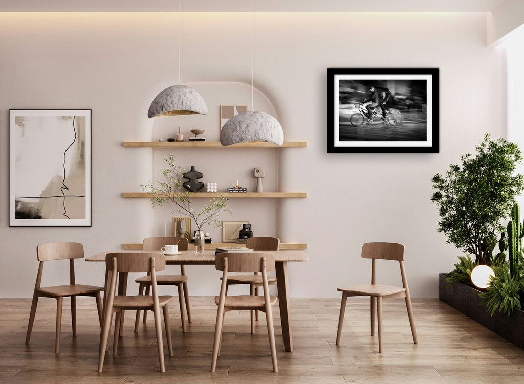 Affiche Tandem en Mouvement – Photo Noir et Blanc Artistique