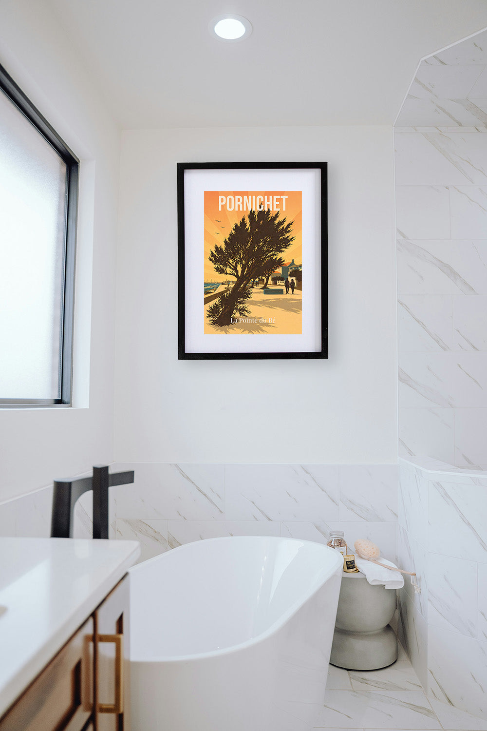 Affiche Pornichet – Pointe du Bé | Poster Vintage Bord de Mer