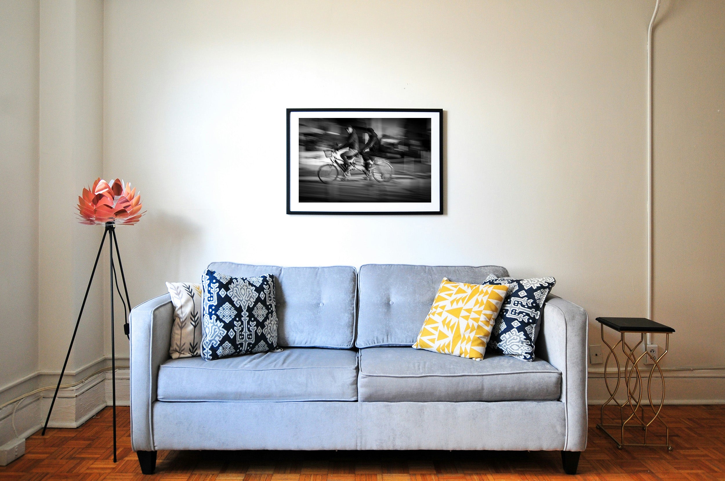 Affiche Tandem en Mouvement – Photo Noir et Blanc Artistique