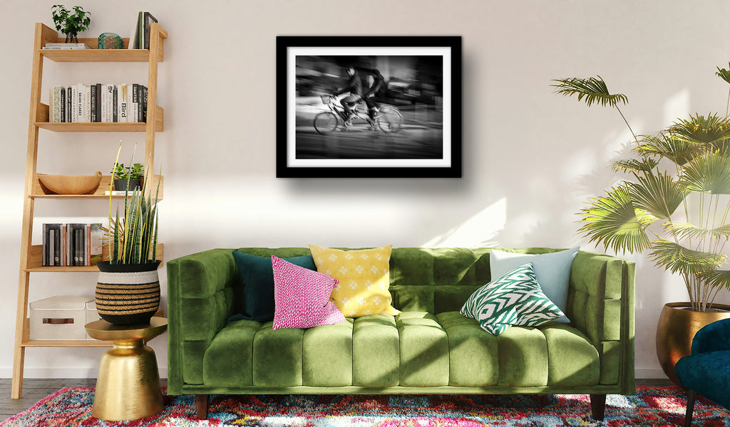 Affiche Tandem en Mouvement – Photo Noir et Blanc Artistique