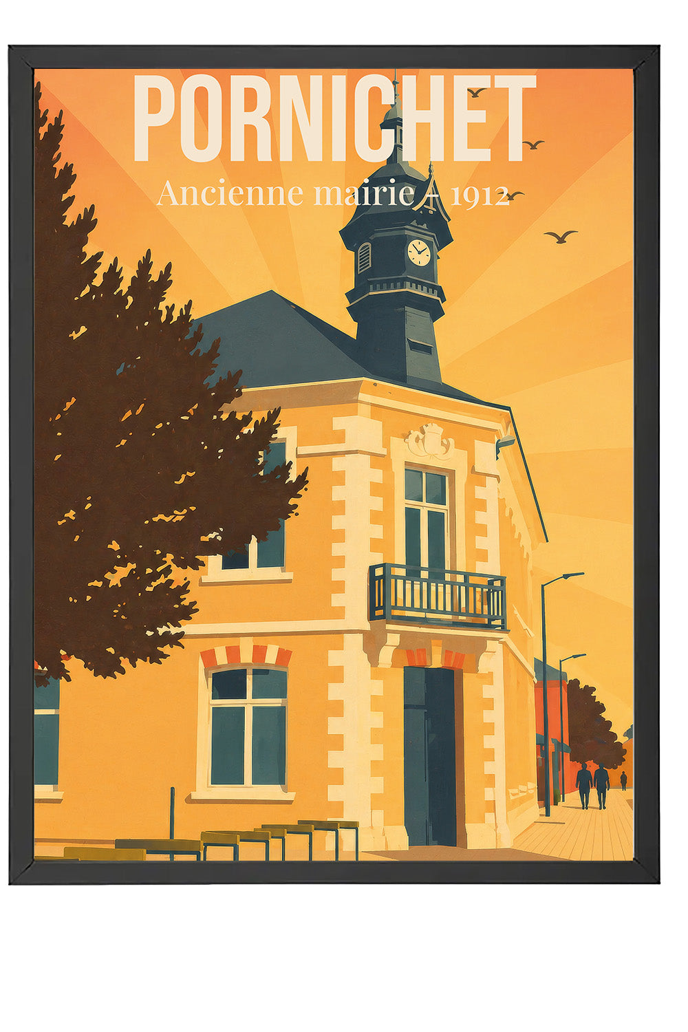 Affiche Pornichet – Ancienne Mairie 1912 | Poster Vintage Architecture