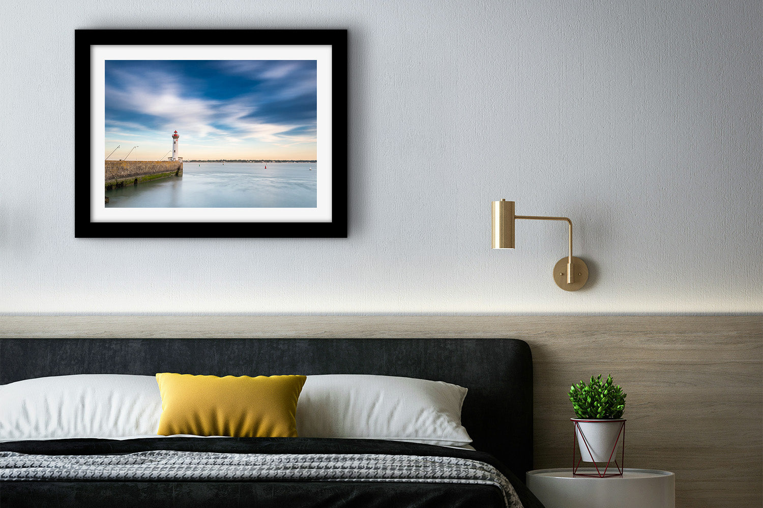 Affiche Phare du Vieux Môle Saint-Nazaire – Déco Murale Bord de Mer
