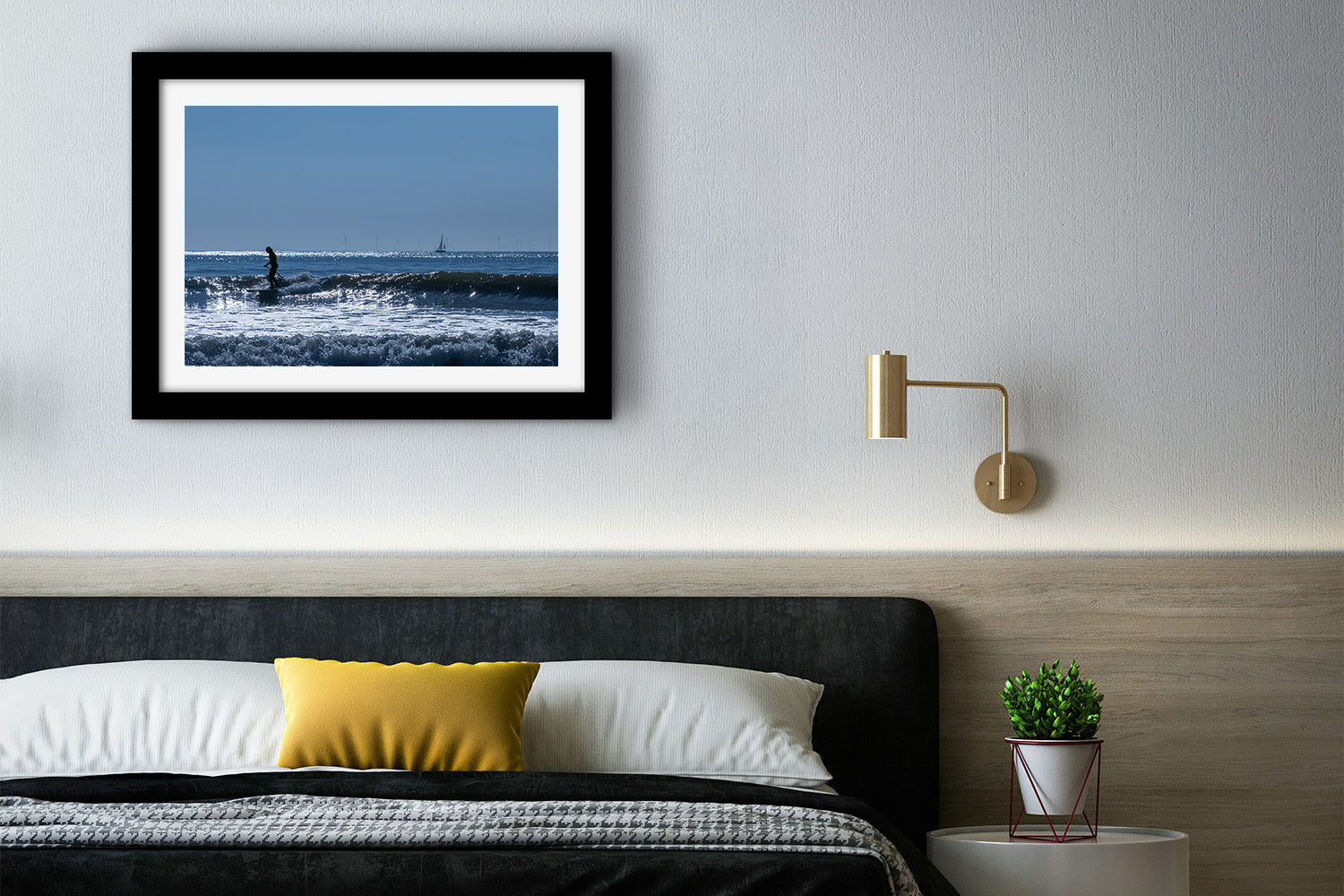 Affiche Paddle dans les Vagues – Photo Déco Mer Lumineuse