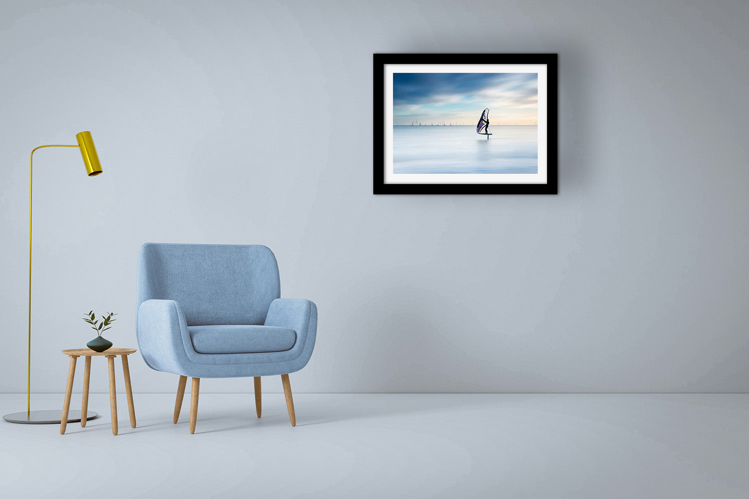 Affiche Wing Foil sur l'Océan – Poster Déco Glisse & Bord de Mer