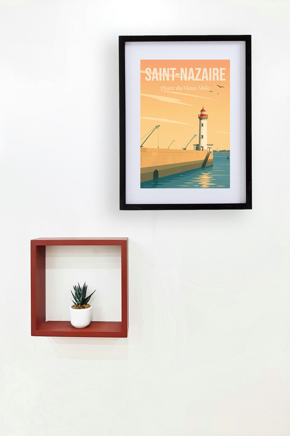 Affiche Saint-Nazaire – Phare du Vieux Môle | Poster Vintage Port