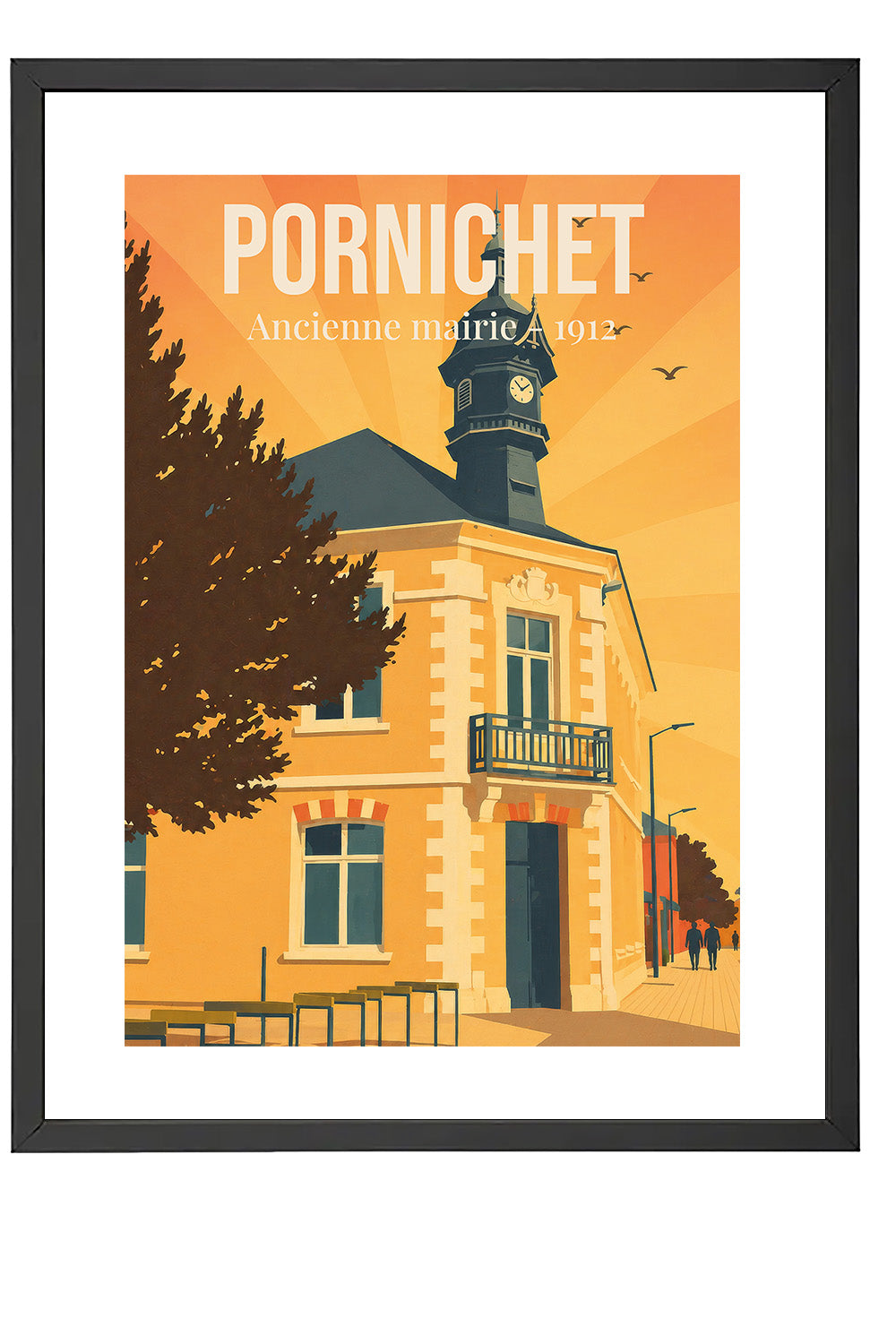 Affiche Pornichet – Ancienne Mairie 1912 | Poster Vintage Architecture