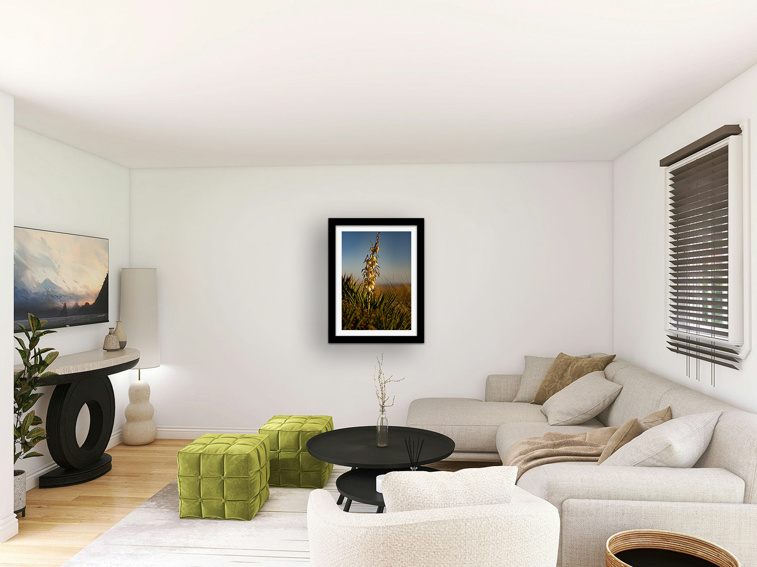 Affiche Yucca en Fleur – Photo Nature Chaleureuse et Élégante