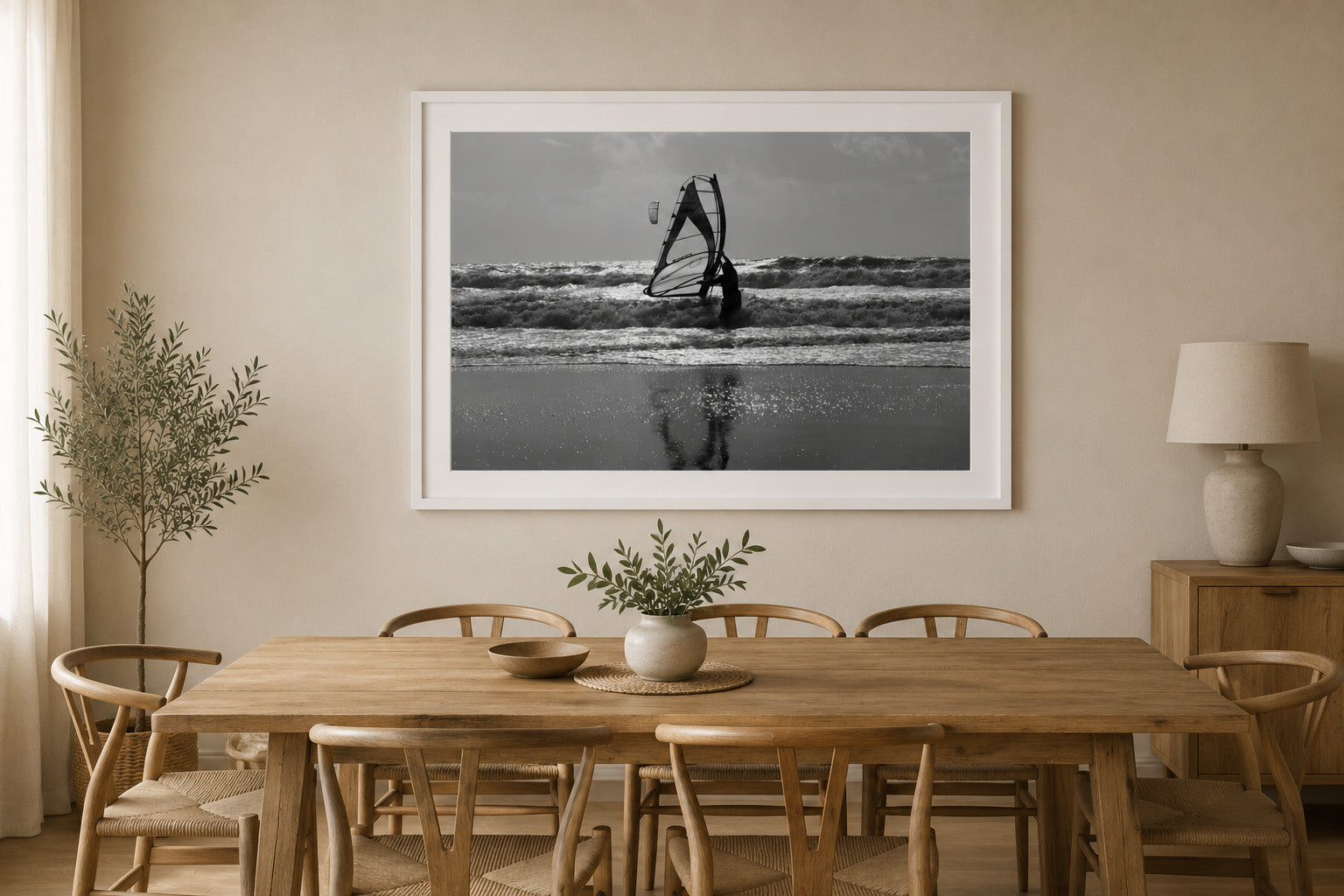 Affiche Surfeur dans la Tempête – Plage des Libraires, Pornichet Patrick Garnier Photographe