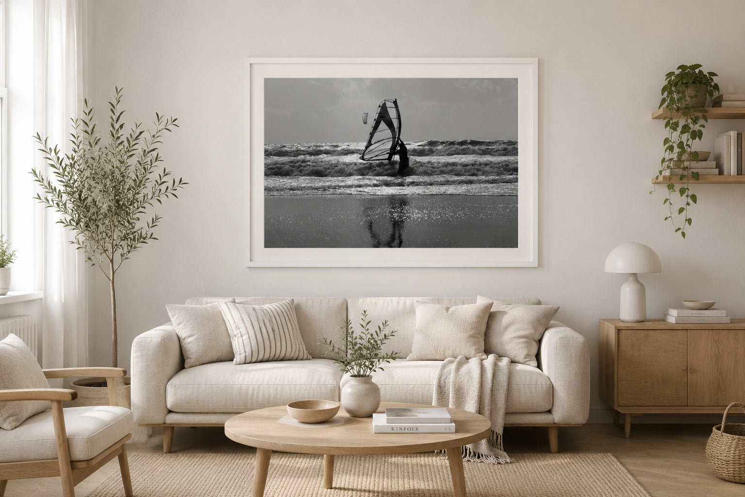 Affiche Surfeur dans la Tempête – Plage des Libraires, Pornichet Patrick Garnier Photographe