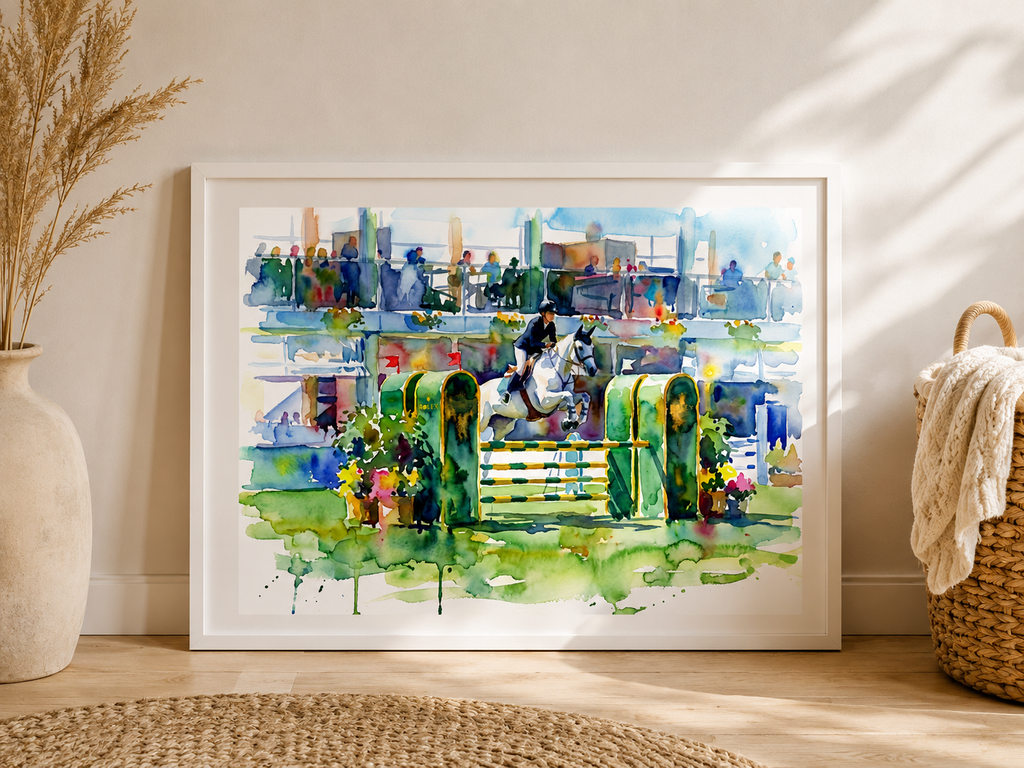 Affiche La Baule – Jumping International | Poster Aquarelle Riviera