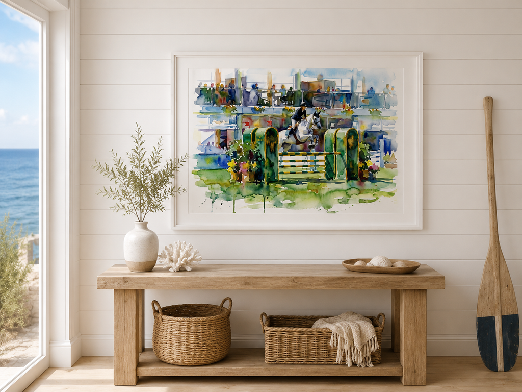Affiche La Baule – Jumping International | Poster Aquarelle Riviera