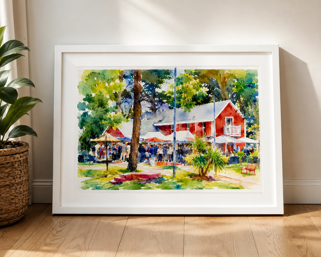 Affiche Mini-Golf de La Baule — Style Aquarelle