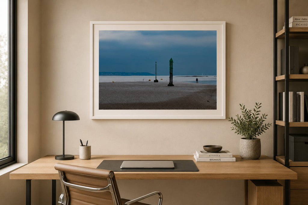 Affiche Plage à Marée Basse – Photo Déco Bord de Mer Apaisante Patrick Garnier Photographe