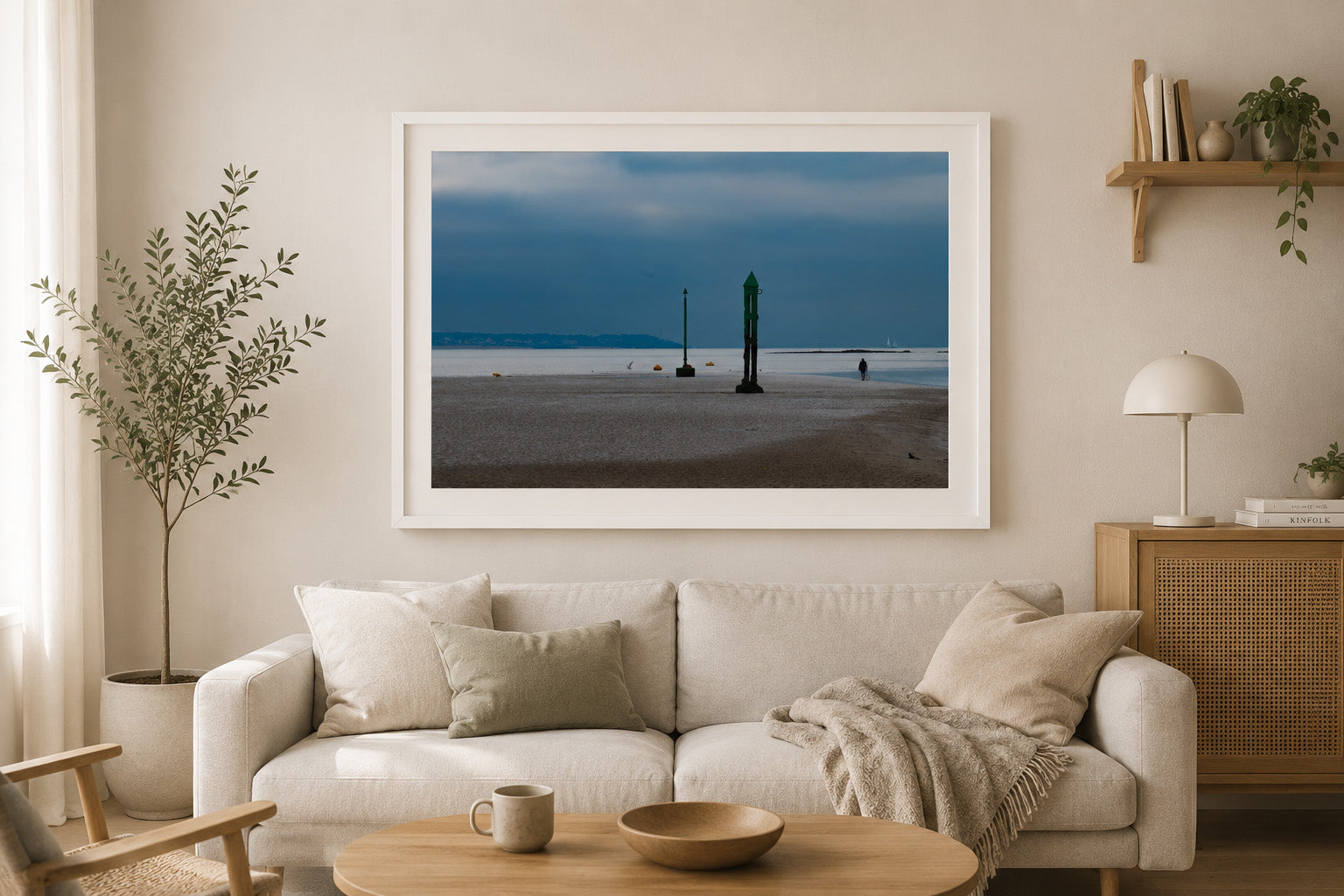 Affiche Plage à Marée Basse – Photo Déco Bord de Mer Apaisante Patrick Garnier Photographe