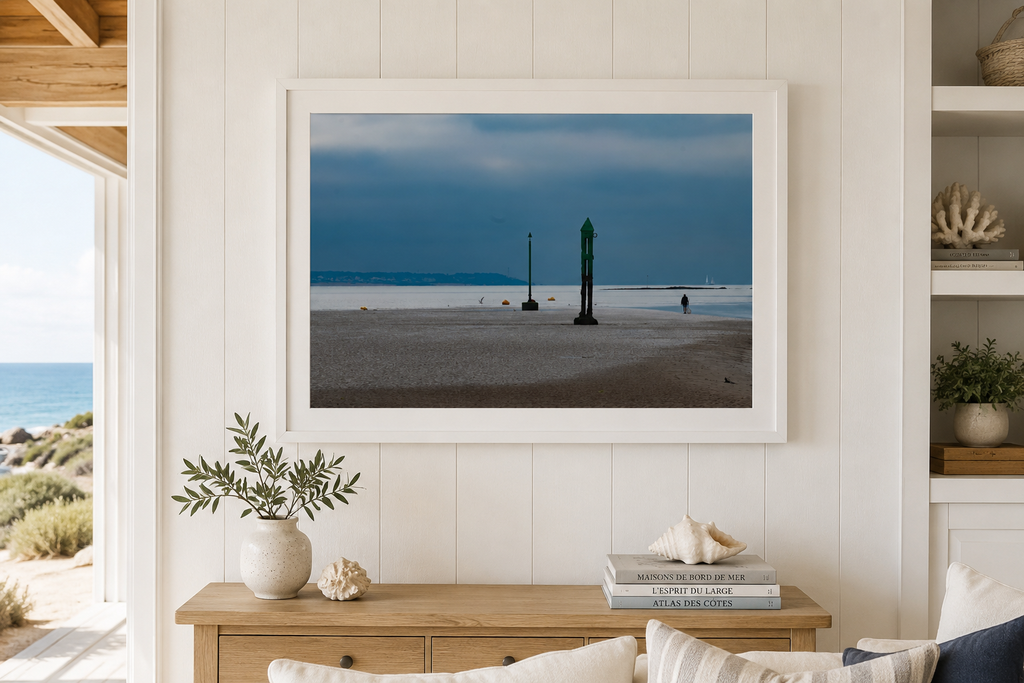 Affiche Plage à Marée Basse – Photo Déco Bord de Mer Apaisante
