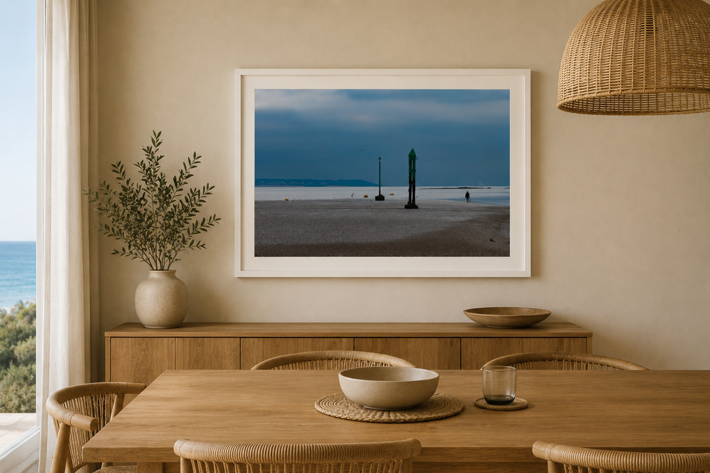 Affiche Plage à Marée Basse – Photo Déco Bord de Mer Apaisante