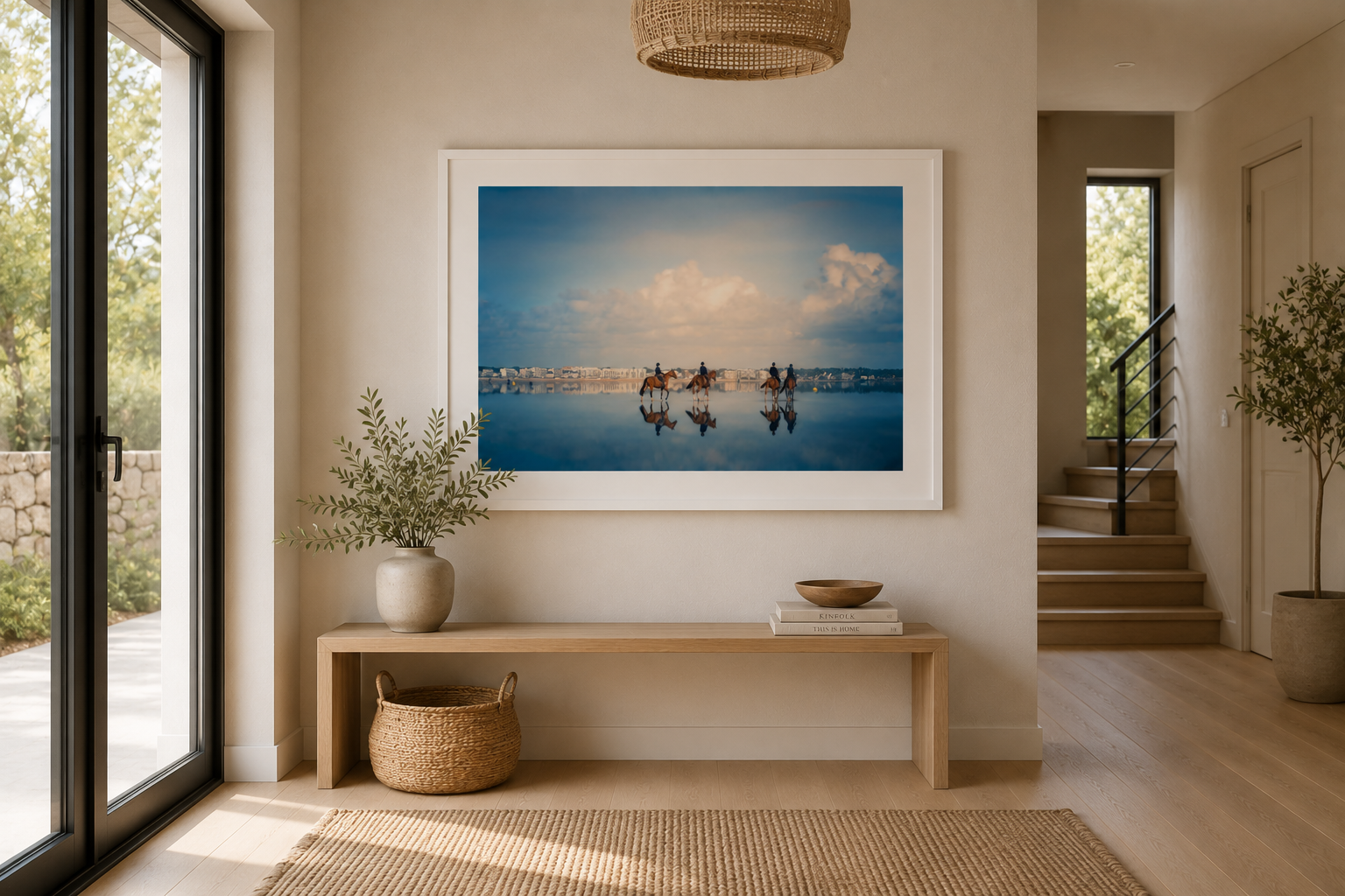 Affiche Chevaux sur la Plage – Photo Déco Bord de Mer La Baule