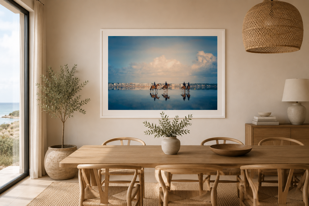 Affiche Chevaux sur la Plage – Photo Déco Bord de Mer La Baule